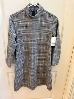 TUCKERNUCK BROWN PLAID MOD ELLIE DRESS SIZE EXTRA SMALL NEW WITH TAGS